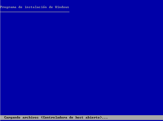 Instalar Windows XP, 02, cargando instalacion desde el CD de windows