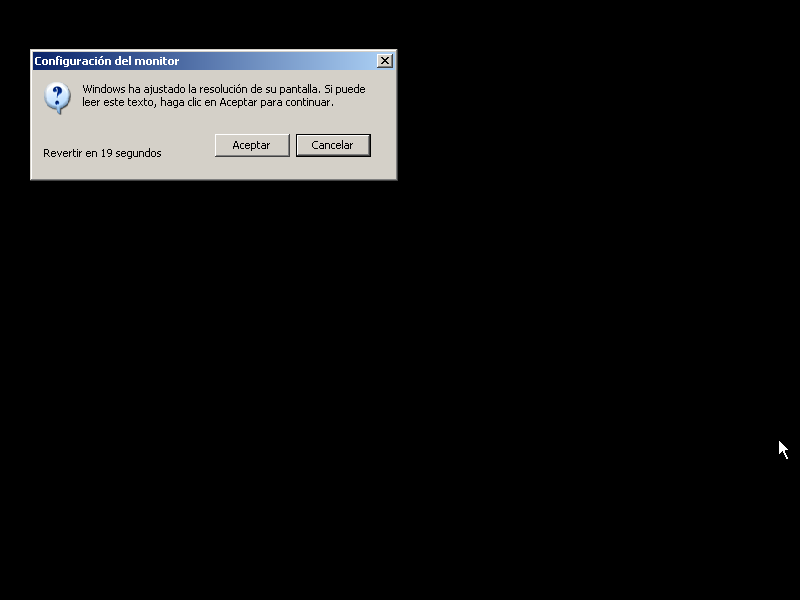 Instalar Windows XP, 20, Modo grafico cambiado