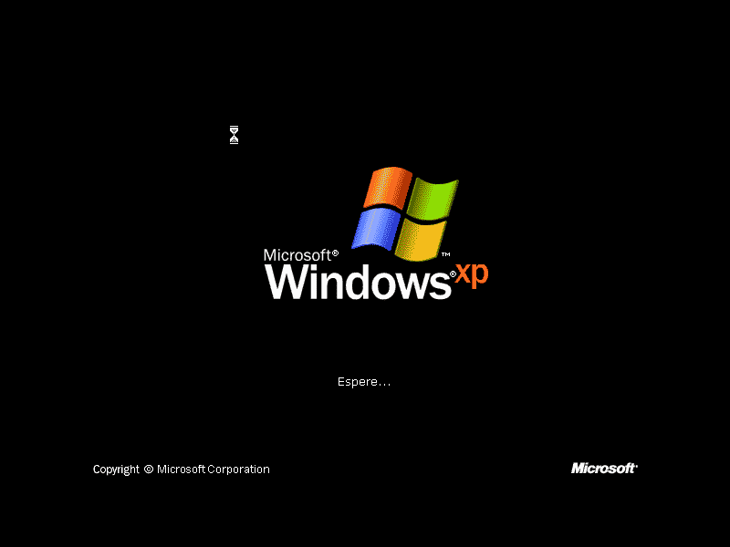 Instalar Windows XP, 21, Inicio de Windows
